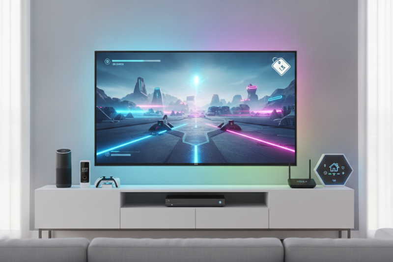 Televisor gamer de 65 polegadas com iluminação RGB tem preço reduzido na Amazon
