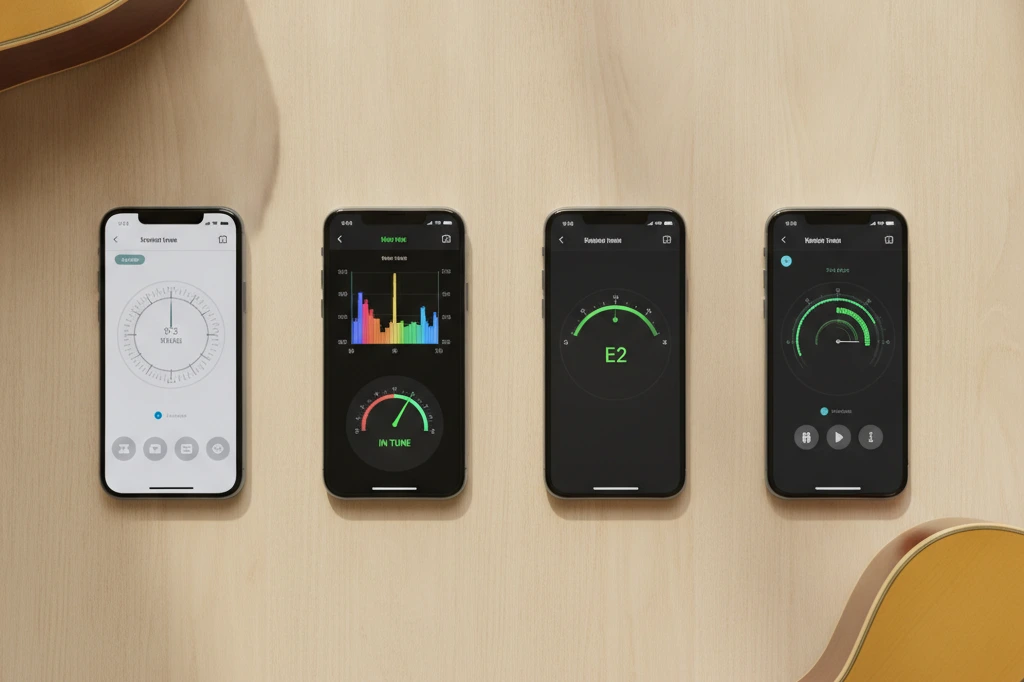 Aplicativos Gratuitos de Afinação: Compare GuitarTuna, Pano Tuner e Outras Opções